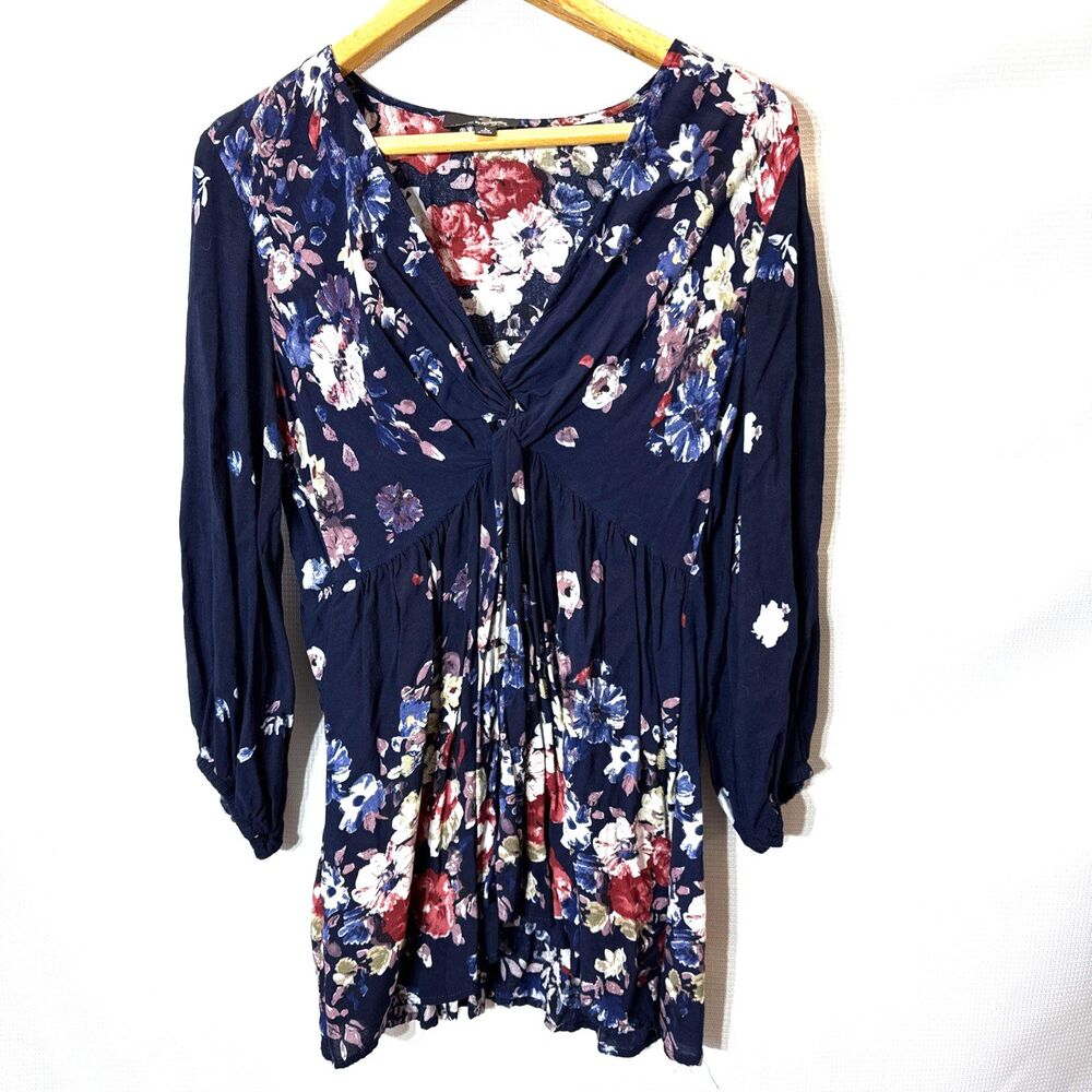 Suzanne Betro Romantic Boho Cottagecore Flowy Long Sleeve Top - L